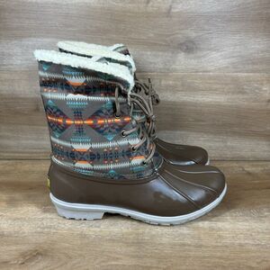 PENDLETON Heritage Aztec Insulated Roll Top Duck Boots Women’s Size 9